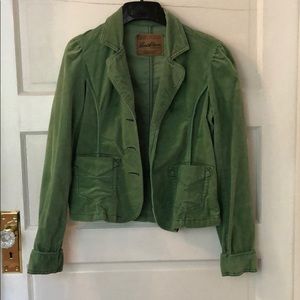 Levi Strauss Green Velvet Blazer Jacket Small